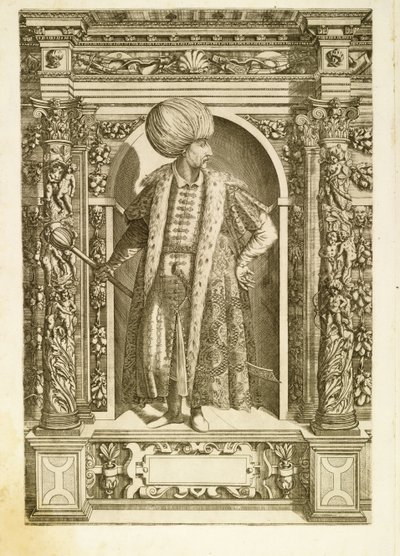 Sultan Suleiman I. Velkolepý, 1601 od Dominicus or Custodis Custos