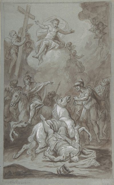 Obrácení sv. Pavla recto, Poprava vězně verso, 18.-začátek 19. století. od Dominik Kindermann