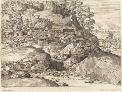 Krajina s mlýnem od Dominique Barrière after Titian