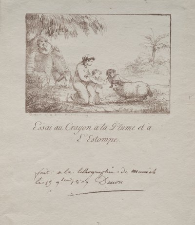 Svatá rodina na útěku do Egypta, 1809. od Dominique Vivant Denon