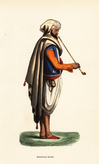 Maurský obchodník s dýmkami, Alžírsko od Doms Doms