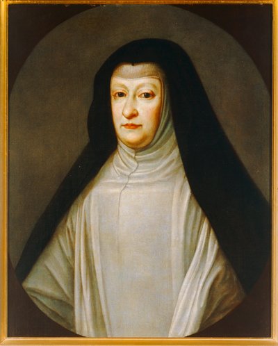 Marianna Rakouská, dcera Ferdinanda III., manželka Felipeho IV., jejího strýce ... od Don Juan Carreno de Miranda