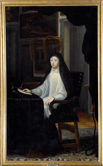 Portrét královny Marie Anny Rakouské vdově (1634 - 1696). Obraz Juan Carreno De Miranda (1614-1685) Ec. Esp od Don Juan Carreno de Miranda