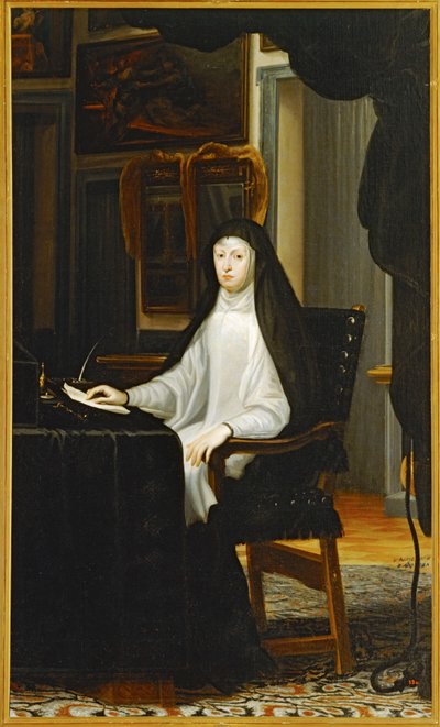 Královna Marie Anna Rakouská ... (malba na plátně) od Don Juan Carreno de Miranda