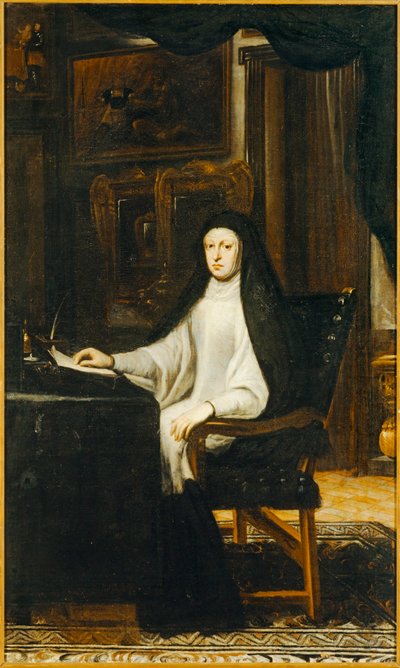 Královna Marie Anna Rakouská, dcera císaře Ferdinanda III., se stala ... od Don Juan Carreno de Miranda