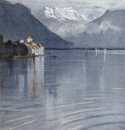Chillon, z Byronovy básně (barevné lito) od Donald (after) Maxwell