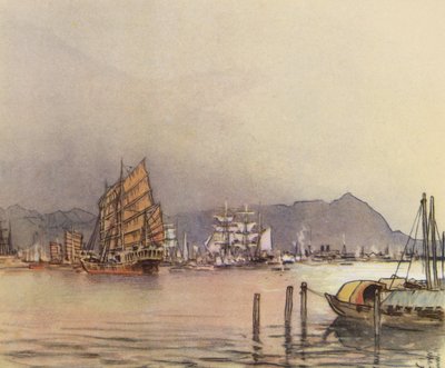 Hong-Kong (barevná litografie) od Donald (after) Maxwell