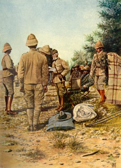 „Vzdání generála Cronjeho lordu Robertsovi v Paardebergu...“, 27. února 1900, 1901. od Donald E M