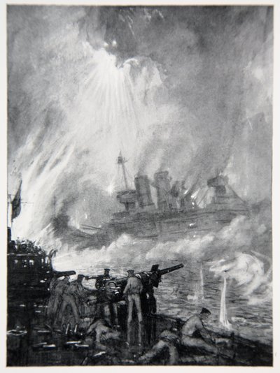 Fight the Last Gun: Gallant end H.M.S. Tiperrary v Jutsku, ilustrace z 