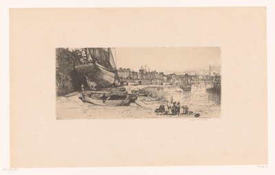 Havengezicht te Boulogne-sur-Mer Přístav Boulogne-sur-Mer od Donald Shaw MacLaughlan (signed by artist)