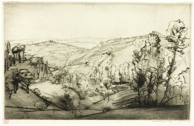 Pole San Gimignano od Donald Shaw MacLaughlan