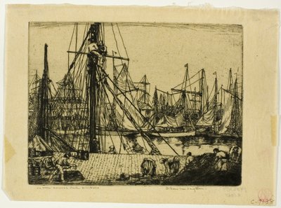 Rybářské lodě, Boulogne-sur-Mer od Donald Shaw MacLaughlan