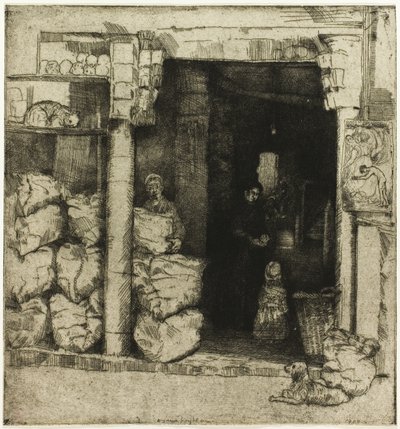 Interiér obchodu s uhlím od Donald Shaw MacLaughlan