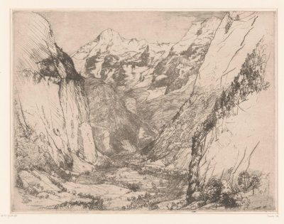Údolí Lauterbrunnen Lauterbrunnen od Donald Shaw MacLaughlan