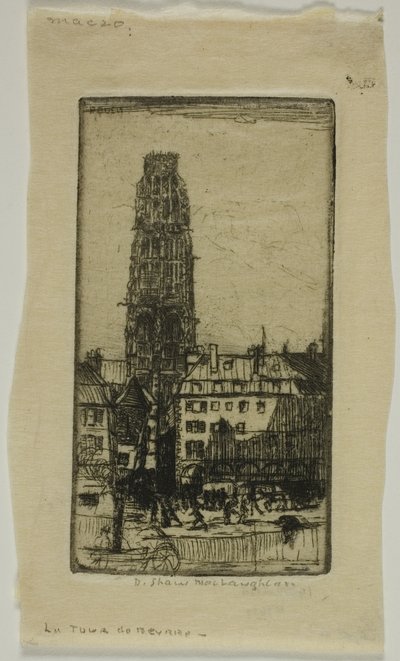 Máslová věž, Rouen od Donald Shaw MacLaughlan