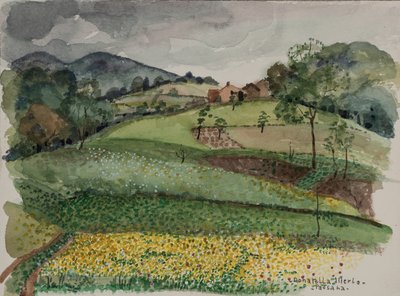 Rolník, kolem roku 1980 (akvarel na papíře) od Donatella Merlo