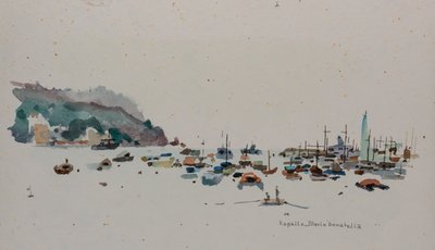 Rapallo, cca 1979 (akvarel na papíře) od Donatella Merlo