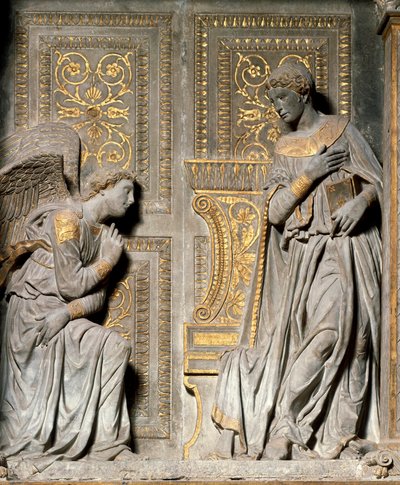 Zvěstování Vysoký reliéf Donato de Bardi dit Donatello (asi 1386-1466) 1435 Kostel Santa Croce. Florencie od Donatello