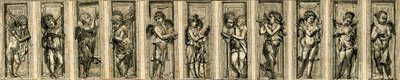 Cherubové, bronzové reliéfy od Donatella (1386-1466), bazilika svatého Antonína Paduánského, Padova, Veneto, Itálie od Donatello