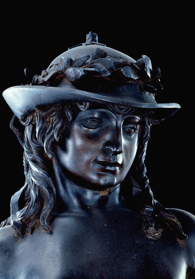 David, detail hlavy, cca 1440 (bronz) (viz také 11969-70) od Donatello