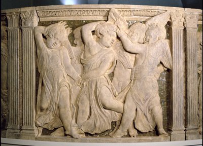 Panel po restaurování č. II z vnější kazatelny katedrály Prato, 1438 od Donatello