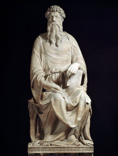 Svatý Jan Evangelista. Mramorová socha od Donatello