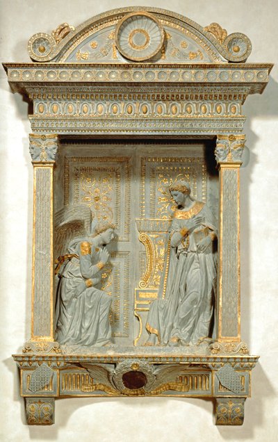 Zvěstování (kámen a zlato) od Donatello