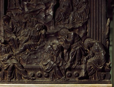Bohoslužba v zahradě, detail z levé kazatelny, od Donatella (1386-1466), bazilika svatého Vavřince, Florencie, Itálie od Donatello