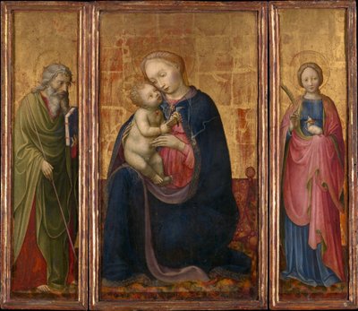 Madona s dítětem se svatými Filipem a Anežkou, ca. 1425-30. od Donato de