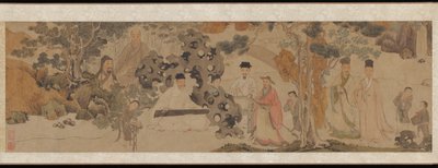 Exalted Gathering in the Green Woods, cca 1620 (inkoust a barva na papíře) od Dong Qichang