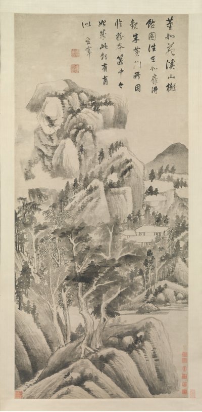 Stínovaná obydlí mezi potoky a horami, ca. 1622-25. od Dong Qichang