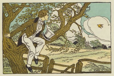 Mladý John Keats (barevná litografie) od Donn P. Crane