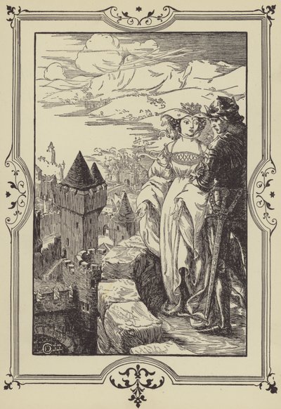 „Annoure vynesl krále na cimbuří“ (litho) od Dora Curtis