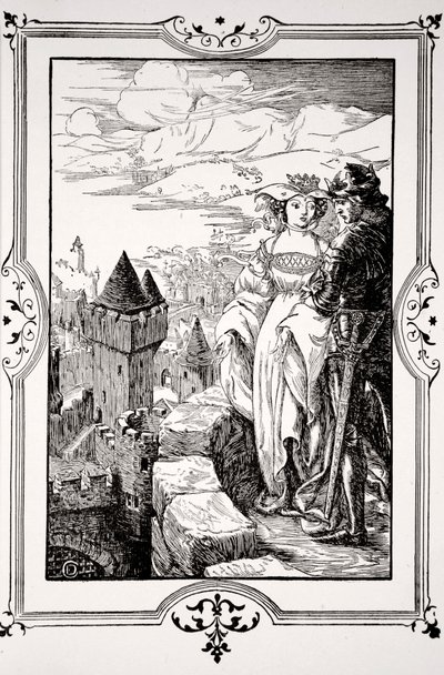 „Annoure vynesl krále na cimbuří“, 1905. od Dora Curtis
