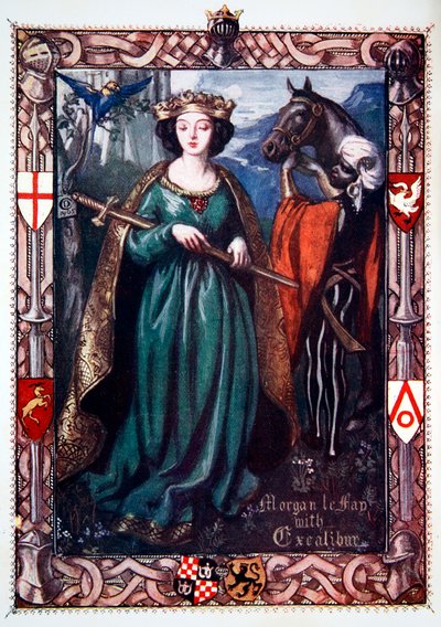 „Morgan le Fay s Excaliburem“, 1905. od Dora Curtis