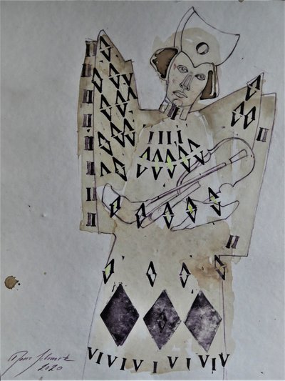 Andělský geometrický hudebník od Doris Schmitz