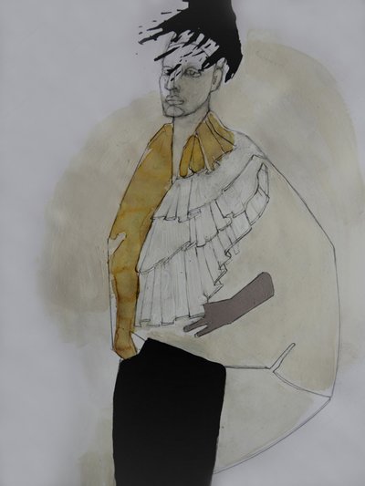 Elegantní postava s volánky od Doris Schmitz