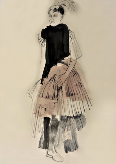 Módní ilustrace v oblasti haute couture od Doris Schmitz