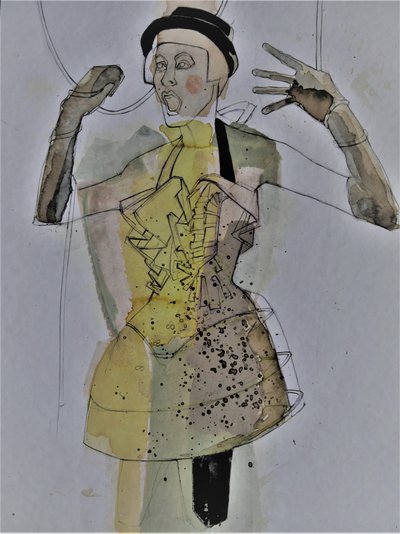 Výrazná módní figurína od Doris Schmitz