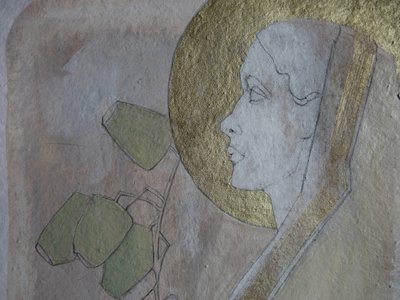Profil ženy „Golden Halo“ od Doris Schmitz