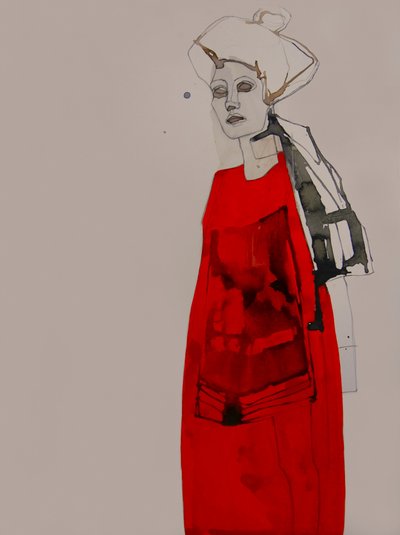 Žena v červených šatech od Doris Schmitz