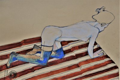 Smyslná žena na kolenou od Doris Schmitz