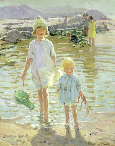 Děti na pobřeží od Dorothea Sharp