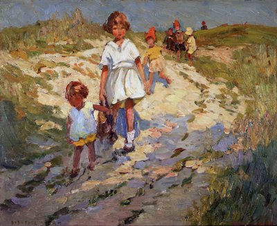 V dunách (olej na desce) od Dorothea Sharp