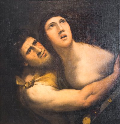 Satyr a nymfa (olej na plátně) od Dosso (after) Dossi