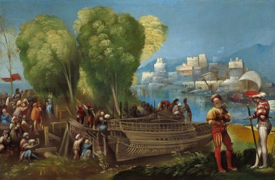 Aeneas a Achates na libyjském pobřeží, c. 1520. od Dosso Dossi