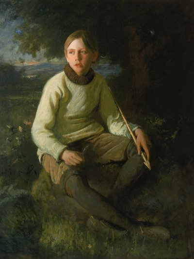 Chlapec se šípem, 1903. od Douglas Volk