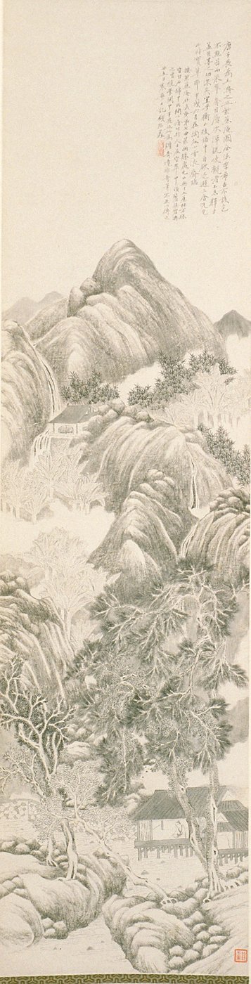 Ústup fialového jitrocele po Tang Yin od Du Qian