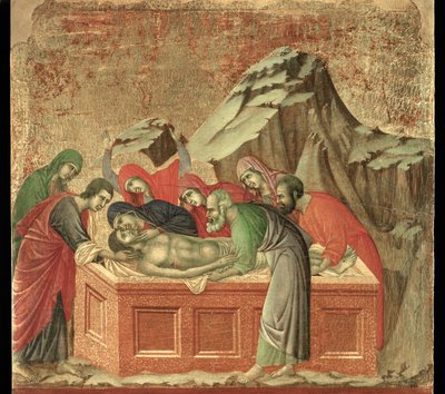 Oltář Maesta, namalovaný v letech 1308-1311 pro katedrálu v Sieně od Duccio di Buoninsegna