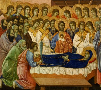 Dormitio Virginis (Věčný spánek Panny), detail z Maesta